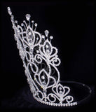 #16111xs - Maus Spray Crown - Crystal - 10" Tiaras & Crowns over 6" Rhinestone Jewelry Corporation