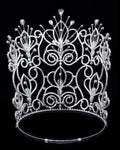 #16111xs - Maus Spray Crown - Crystal - 10" Tiaras & Crowns over 6" Rhinestone Jewelry Corporation