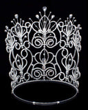 #16111xs - Maus Spray Crown - Crystal - 10" Tiaras & Crowns over 6" Rhinestone Jewelry Corporation