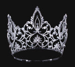 #16452 - Pageant Prime Adjustable Crown - 7.5" Tiaras & Crowns over 6" Rhinestone Jewelry Corporation