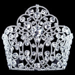 Tiaras & Crowns over 6" #16597 - Blinged Concierto Swirl Crown - 8"