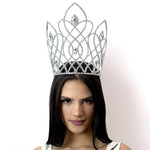 Tiaras & Crowns over 6" #16648 Vaulted Navette Adjustable Crown - 9"