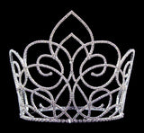 #16654 - Butterfly Gate Adjustable Crown - 7" Tall Tiaras & Crowns over 6" Rhinestone Jewelry Corporation