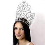 Tiaras & Crowns over 6" #16664 - Blooming Twist Adjustable Crown 9" Tall