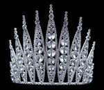 Tiaras & Crowns over 6" #16675 - Extra Large Rivoli Burst Tiara with Combs - 7" tall
