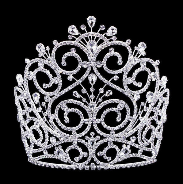 16803 - Brocade Flourish Tiara with Combs - 8