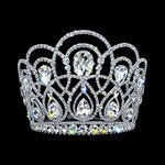 Tiaras & Crowns over 6" #17359 - The Helena Adjustable Crown - 6" Tall