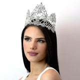 Tiaras & Crowns up to 6" #12539 Navette Crowned Heart Tiara