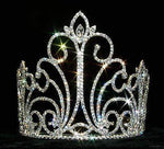 #12545 Crystal Fountain Tiara Tiaras & Crowns up to 6" Rhinestone Jewelry Corporation