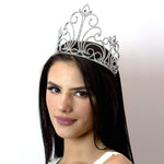 #12545 Crystal Fountain Tiara Tiaras & Crowns up to 6" Rhinestone Jewelry Corporation