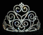 #12551 Victorian Heart Tiara - Small Tiaras & Crowns up to 6" Rhinestone Jewelry Corporation