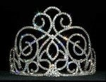 #12555 Victorian Class Tiara - 4.25" Tiaras & Crowns up to 6" Rhinestone Jewelry Corporation