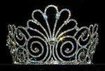 #12739 - Water in Lotus Crown Tiaras & Crowns up to 6" Rhinestone Jewelry Corporation