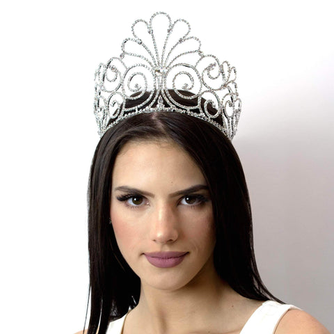 #12739 - Water in Lotus Crown (Limited Supply) Tiaras & Crowns up to 6" Rhinestone Jewelry Corporation