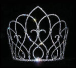 #15437 - Vaulted Ceiling Tiara - 6" Tiaras & Crowns up to 6" Rhinestone Jewelry Corporation