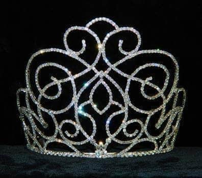 #15589 Victorian Class Tiara - 5.25" Tiaras & Crowns up to 6" Rhinestone Jewelry Corporation