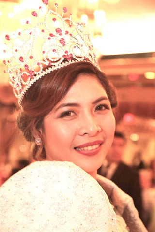 #16109 - Maus Spray Crown - Hyacinth - 6" (Limited Supply) Tiaras & Crowns up to 6" Rhinestone Jewelry Corporation