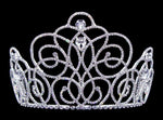 #16662 - Blooming Twist Tiara with Combs 5" Tall Tiaras & Crowns up to 6" Rhinestone Jewelry Corporation