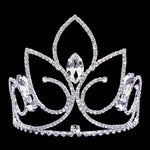 #16743 - Lotus Tiara with Combs - 5" Tiaras & Crowns up to 6" Rhinestone Jewelry Corporation