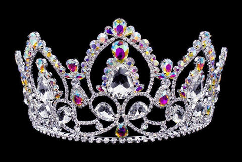 Tiaras & Crowns up to 6" #16780abs - AB Arch Tiara with Combs 4.25"