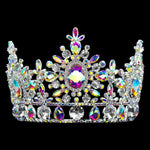 Tiaras & Crowns up to 6" #17135abs AB Snowflake Tiara with Combs 4.5"