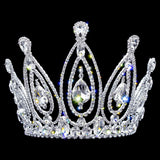 Tiaras & Crowns up to 6" #17217 - Royal Statement Tiara with Combs - 5.5"