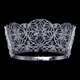 #17258 - Kaleidoscope Crown - 5.25" Tall Tiaras & Crowns up to 6" Rhinestone Jewelry Corporation