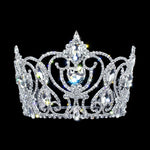 #17342 - Magical Hearts Adjustable Crown - 5.25" Tall Tiaras & Crowns up to 6" Rhinestone Jewelry Corporation