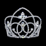 Tiaras & Crowns up to 6" #17371 - Fortuna Tiara with Combs - 5"
