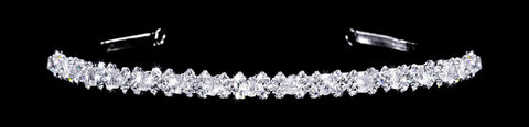#12012 Alternating Crystal Bead and Rhinestone Tiara (Limited Supply)