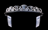 #16234 - Royal Ribbon Tiara with Combs Tiaras up to 1" Rhinestone Jewelry Corporation