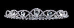 #16234 - Royal Ribbon Tiara with Combs Tiaras up to 1" Rhinestone Jewelry Corporation