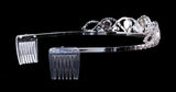 #16234 - Royal Ribbon Tiara with Combs Tiaras up to 1" Rhinestone Jewelry Corporation