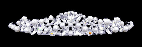Tiaras up to 1" #16561 - Pearl Dust Tiara with Combs