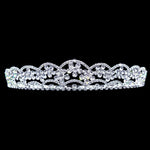 #12091 Floating Flowers Tiara Tiaras up to 1.25 " Rhinestone Jewelry Corporation