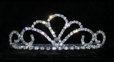 #15203 Titan's Queen Tiara - 1.25" Tiaras up to 1.25 " Rhinestone Jewelry Corporation