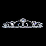 #16237 - Dainty Waves Tiara with Combs Tiaras up to 1.25 " Rhinestone Jewelry Corporation