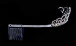 #16239 - Midnight Waves Tiara with Combs Tiaras up to 1.25 " Rhinestone Jewelry Corporation