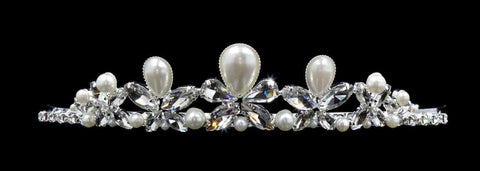 #16564 - Butterfly Pearl Tiara with Combs