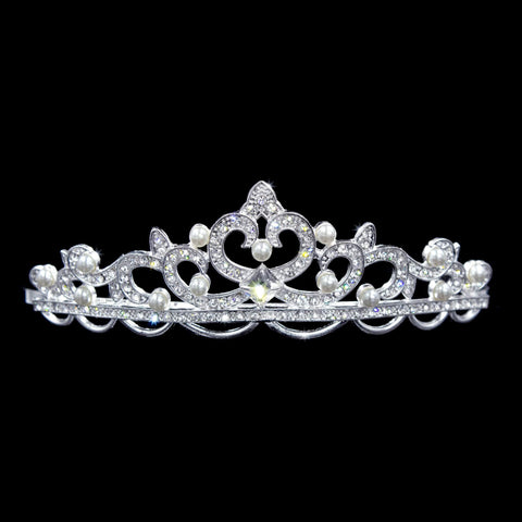 #11521 - Pave Crystal Tiara Tiaras up to 1.5" Rhinestone Jewelry Corporation