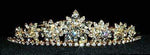 #12608 Marquis Flower Tiara - Gold Plated