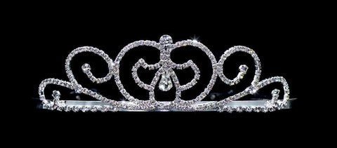 #15197 - Blooming Tulip Tiara - 1.5" Tiaras up to 1.5" Rhinestone Jewelry Corporation