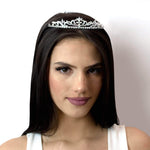 Dainty Swirl Pearl Tiara - #11109