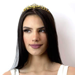 Dainty Swirl Pearl Tiara - #11109G Gold Plated Tiaras up to 1" Rhinestone Jewelry Corporation
