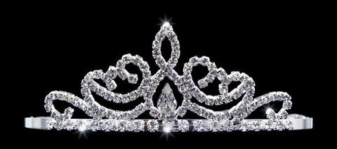 #12038 Artistic Way Tiara Tiaras up to 2" Rhinestone Jewelry Corporation