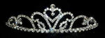 #13254 Settle Heart Tiara Tiaras up to 2" Rhinestone Jewelry Corporation