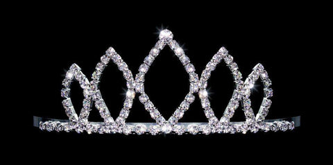 #15709 - Mountain Peaks Tiara Tiaras up to 2" Rhinestone Jewelry Corporation