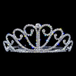 Tiaras up to 2" #15938 - Crystal Heart Spread Tiara - Straight Band