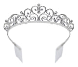 #16517 Pave Princess Tiara with Combs - 1.75" Tiaras up to 2" Rhinestone Jewelry Corporation