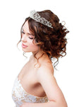 #16517 Pave Princess Tiara with Combs - 1.75" Tiaras up to 2" Rhinestone Jewelry Corporation